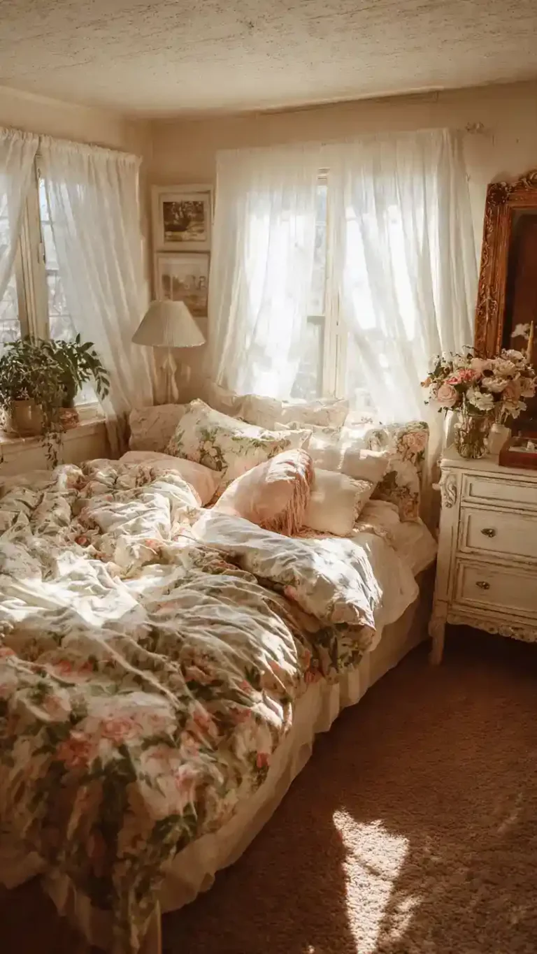 12 Vintage Floral Bedroom Looks That Feel Soft, Cozy & Aesthetic