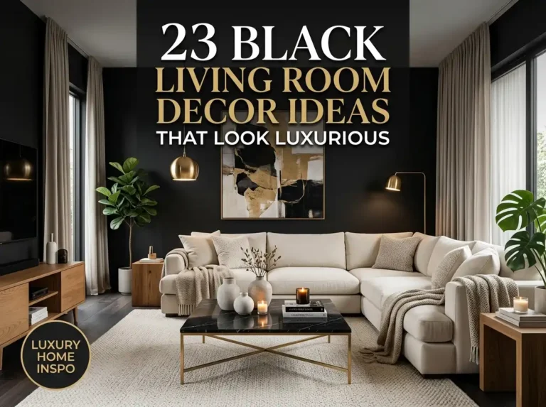 23 Black Living Room Decor Ideas That Look Luxurious