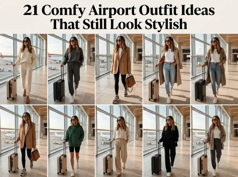 21 Comfy Airport Outfit Ideas That Still Look Stylish