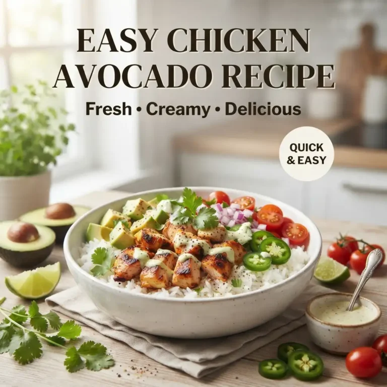 Easy Chicken Avocado Recipe That’s Fresh, Creamy & Delicious
