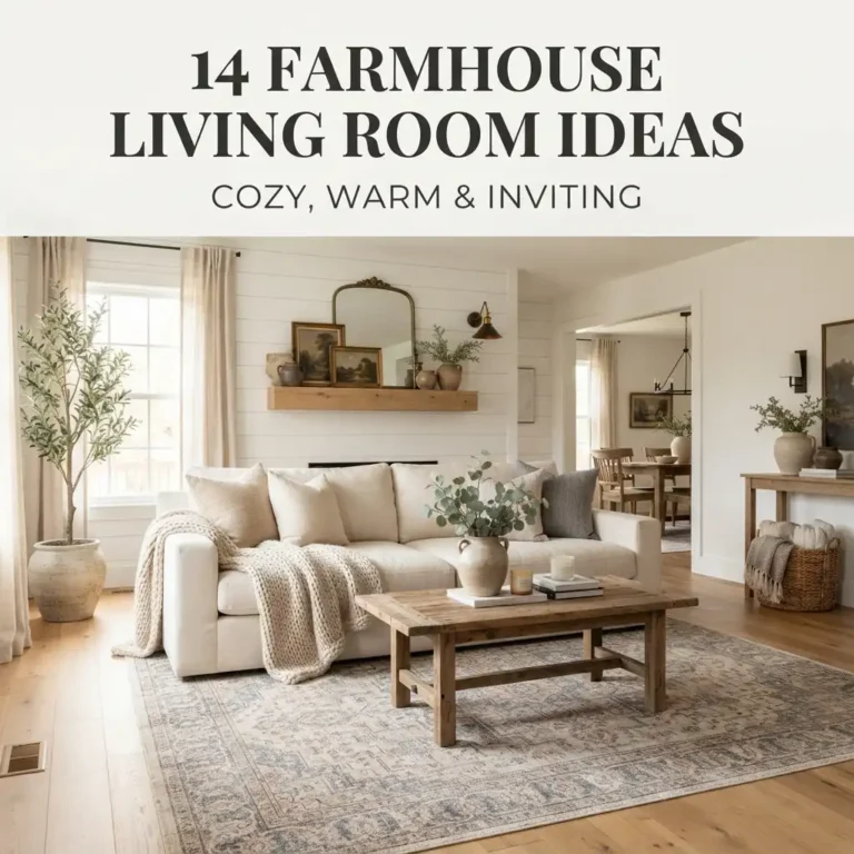 14 Farmhouse Living Room Ideas That Feel Cozy, Warm & Inviting