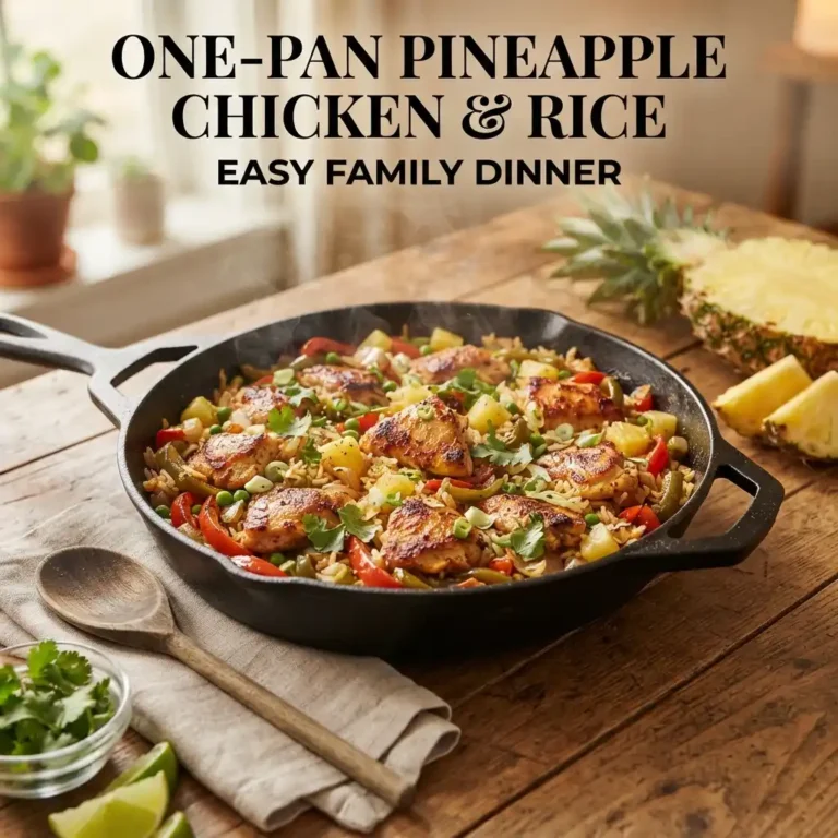 One-Pan Pineapple Chicken and Rice for an Easy Family Dinner