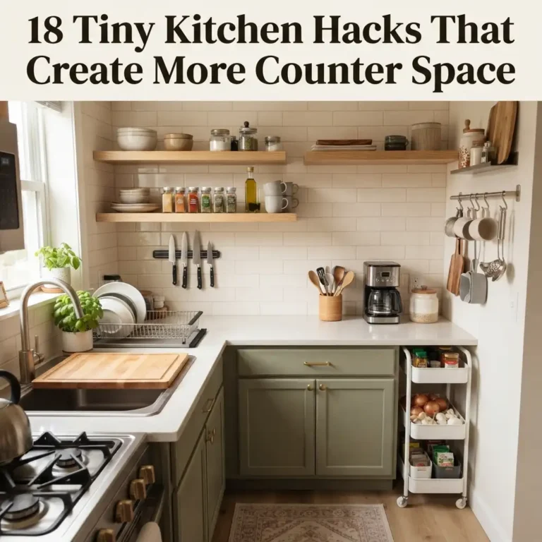 18 Tiny Kitchen Hacks That Create More Counter Space