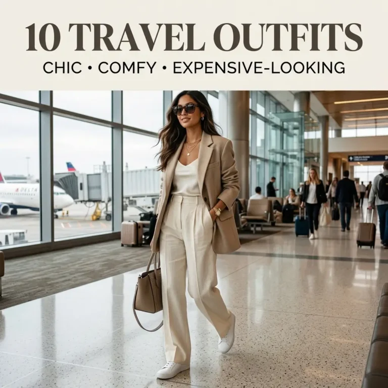 10 Travel Outfit Ideas That Look Chic, Comfy & Expensive