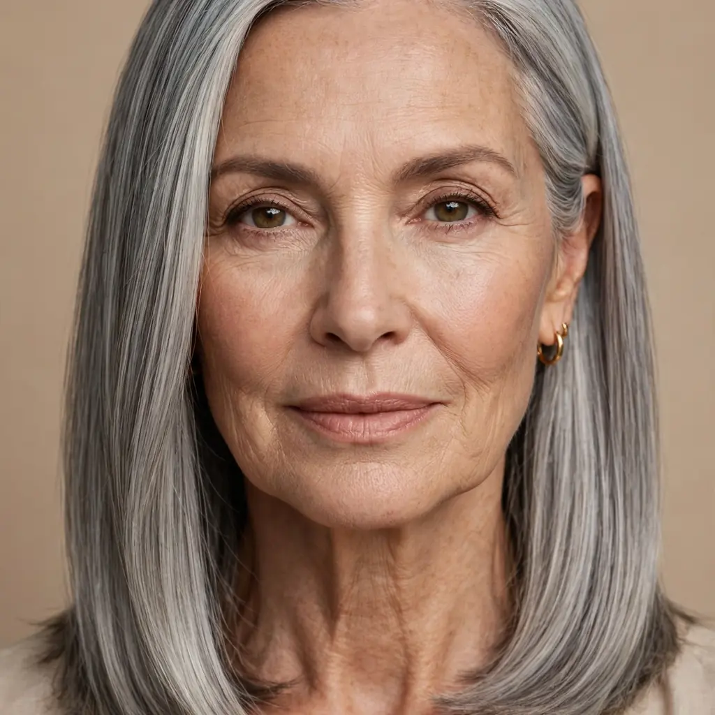 Blunt gray lob with subtle invisible internal layers